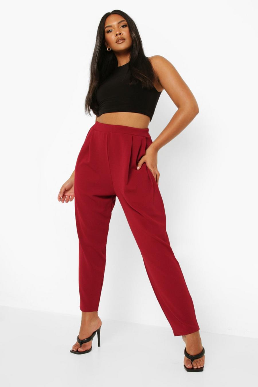 Wine Plus Pleat Front Trousers image number 1