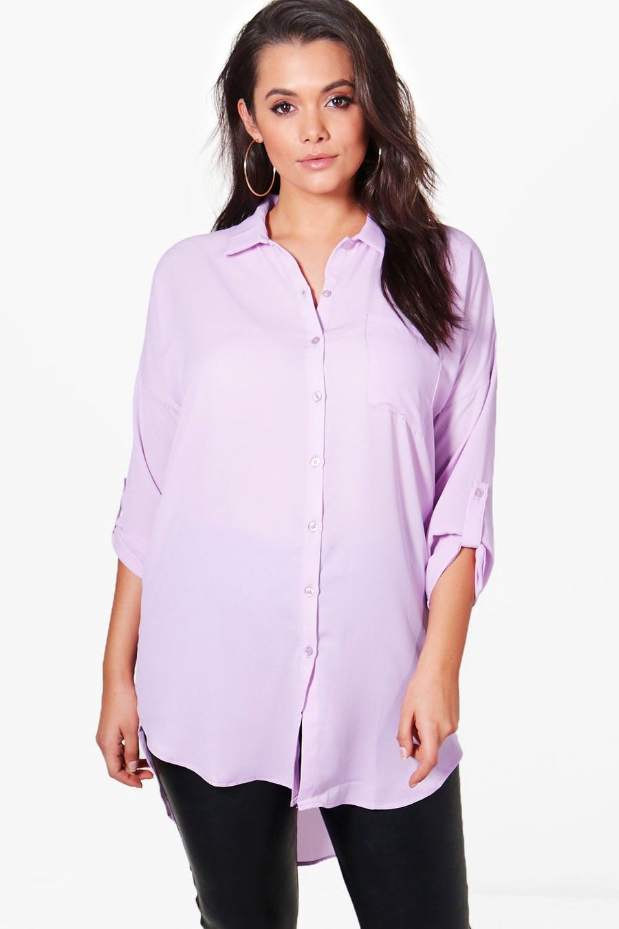 Lilac Plus Oversize skjorta image number 1