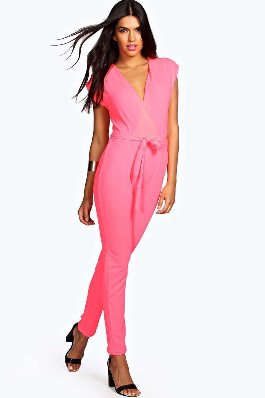 Petite  Wrap Over Jumpsuit image number 1