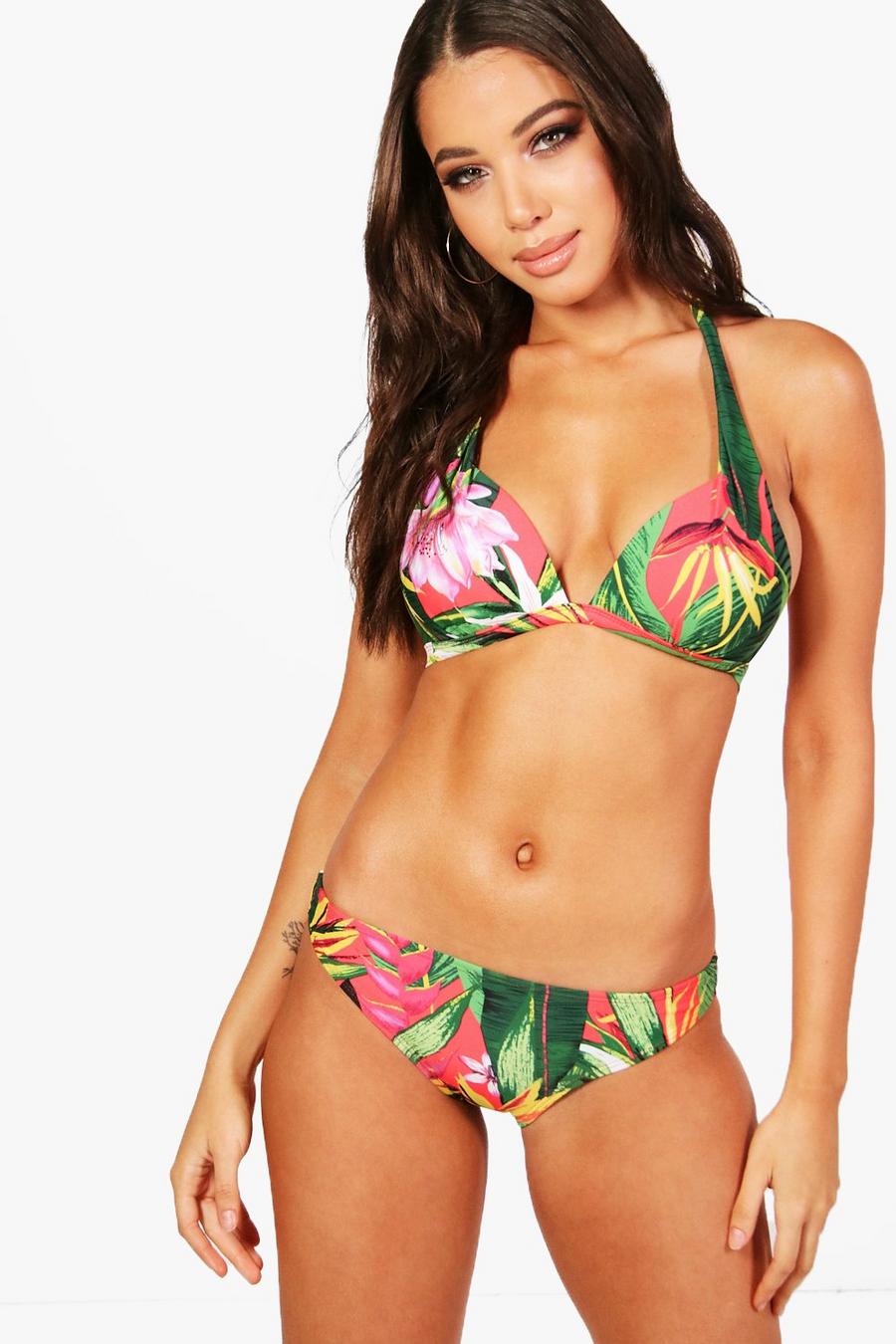 Red Mixa & Matcha Bikinibriefs med tropiskt motiv image number 1