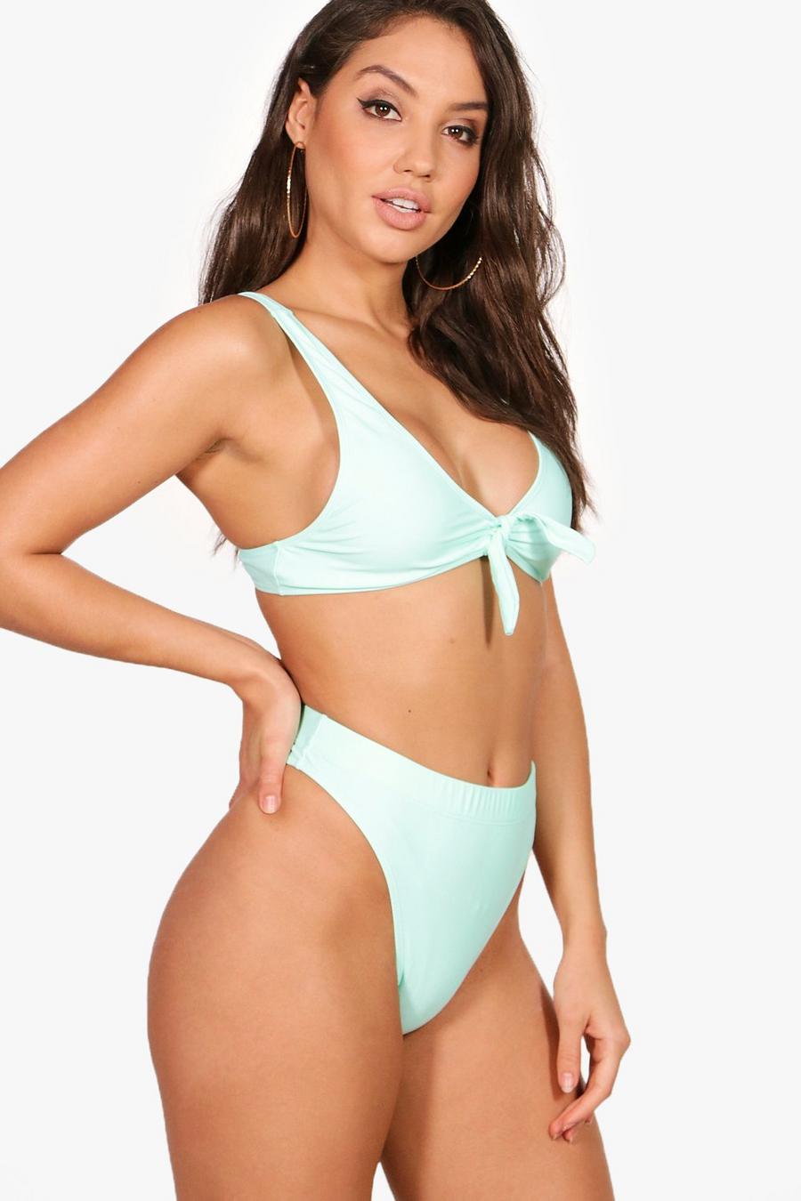 Bikini e slip sgambati da abbinare, Verde menta image number 1