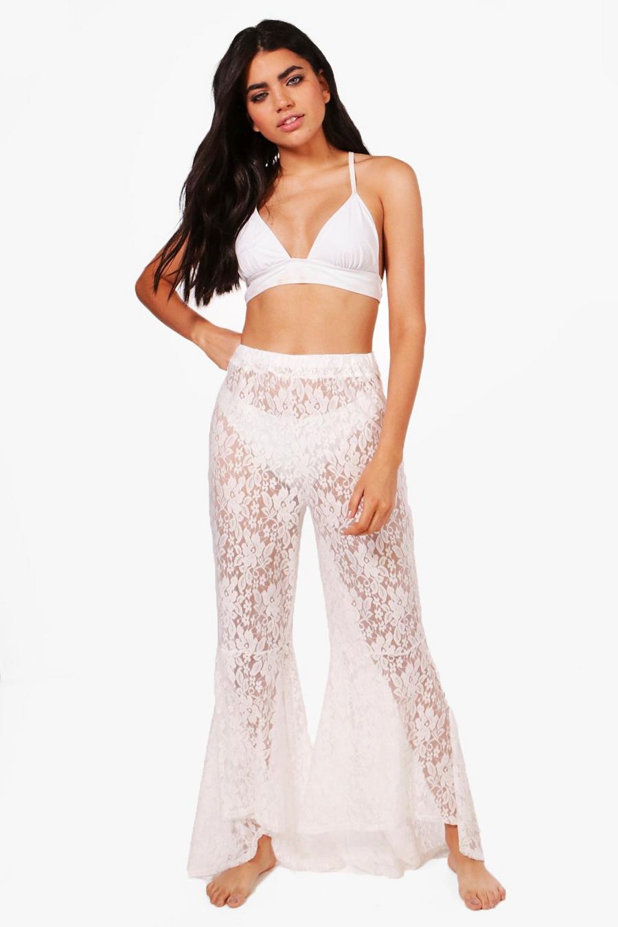 Lara Lace Flare Frill Beach Trouser image number 1