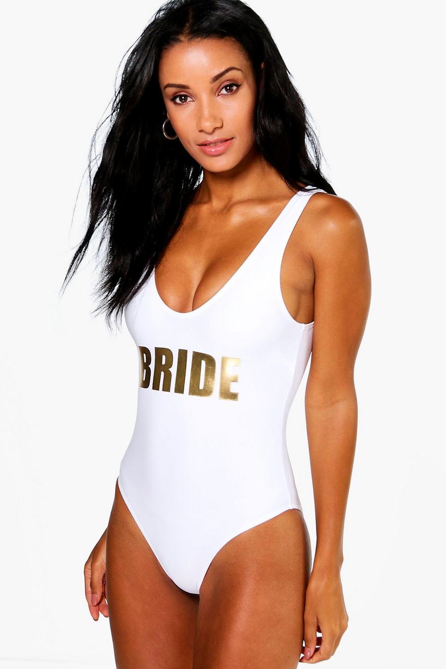 Morocco Bride Slogan Swimsuit image number 1