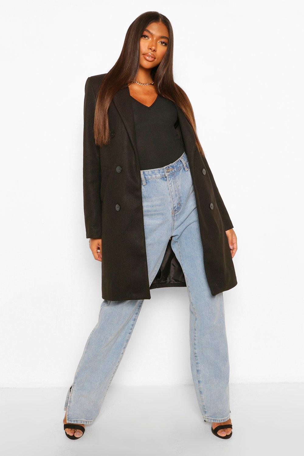 SALE Tall Double Breasted Wool Look Coat