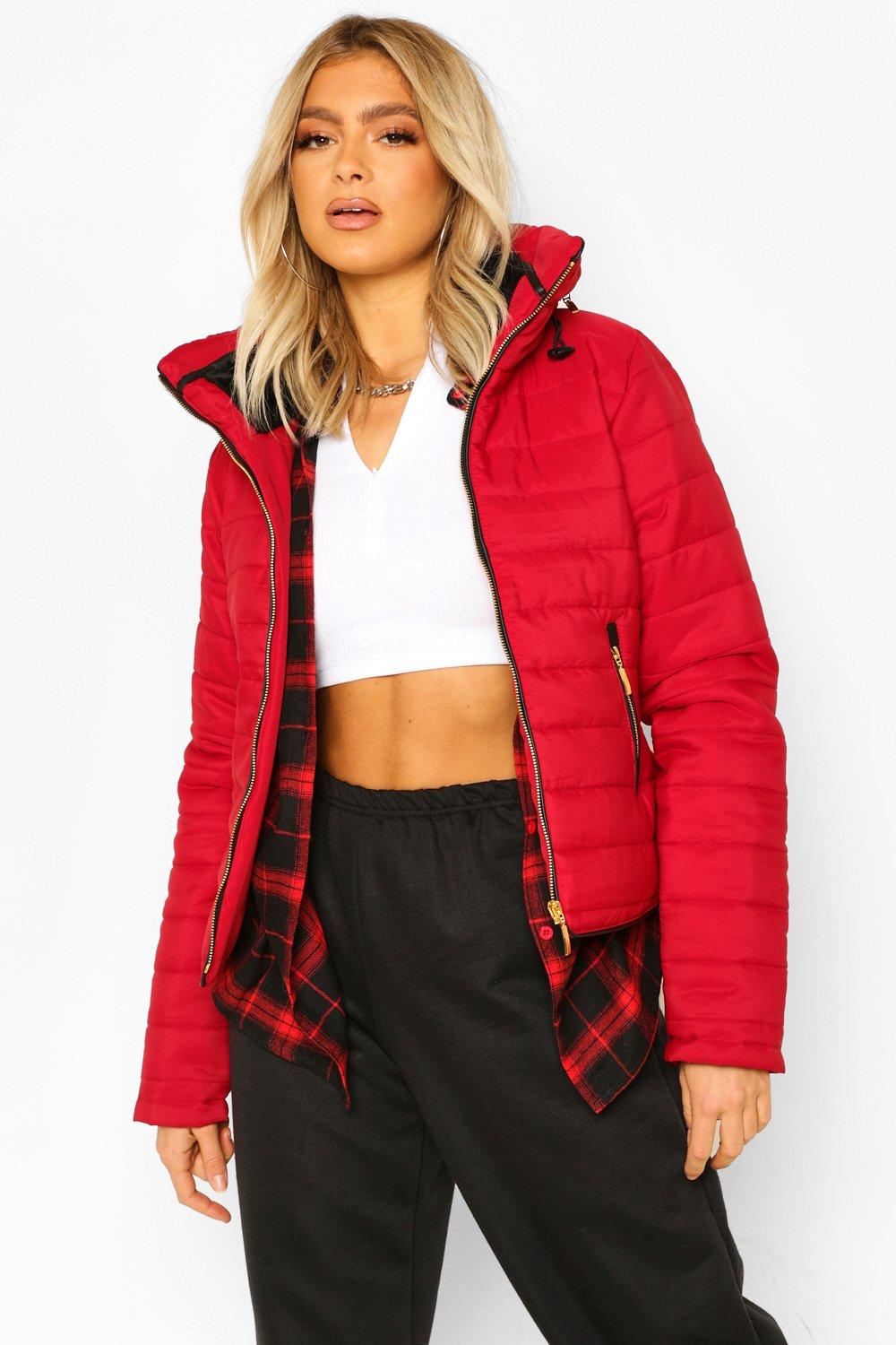 Puffer Jackets Tall Faux Fur Trimmed Puffer Belted Coat