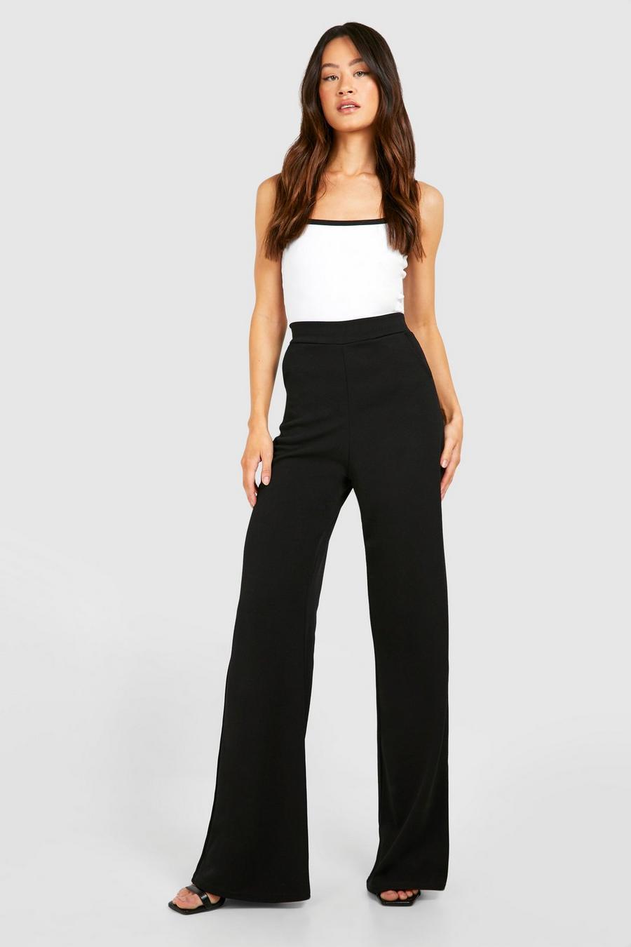 Black Tall High Waisted Trousers image number 1