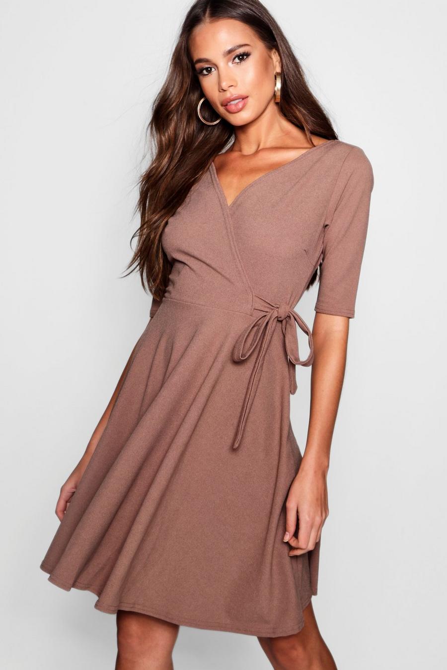 Mauve Tall Wrap and Skater Dress image number 1