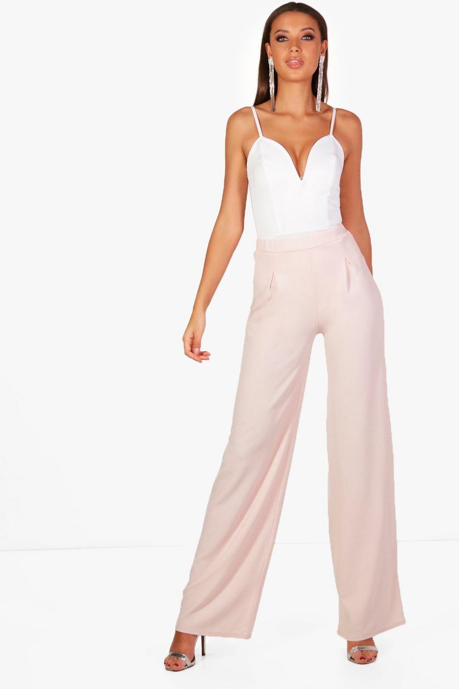 Nude Tall Wide Leg Pleat Front Pants image number 1