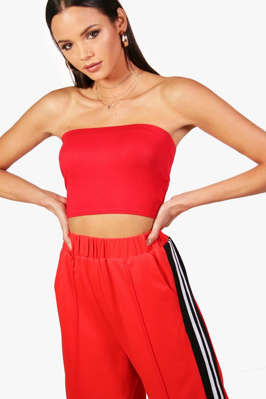 Rood Tall Jersey Bandeau Top image number 1