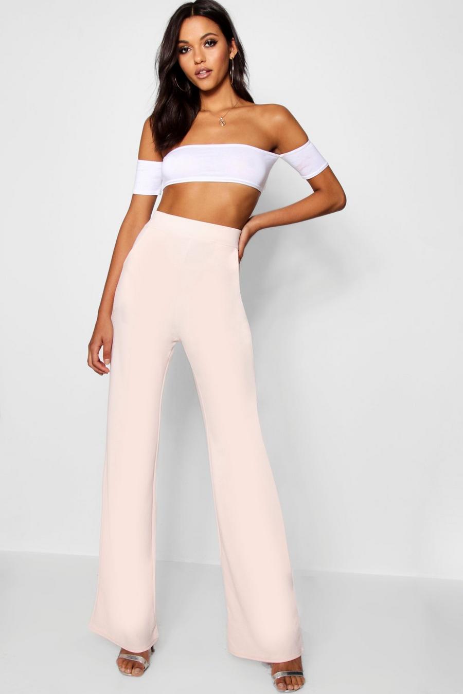 Blush Tall High Waisted Wide Leg Trousers image number 1