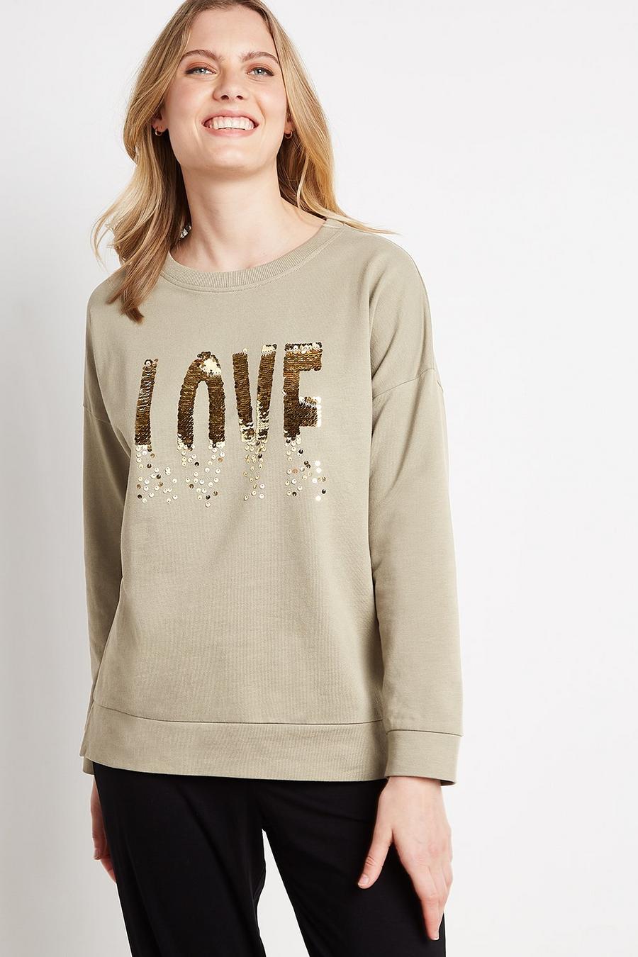 Sequin Love Sweatshirt
