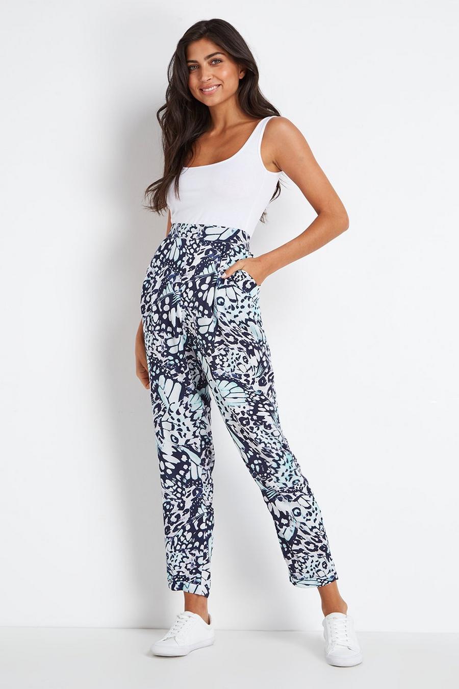 Mint Butterfly Printed Jogger