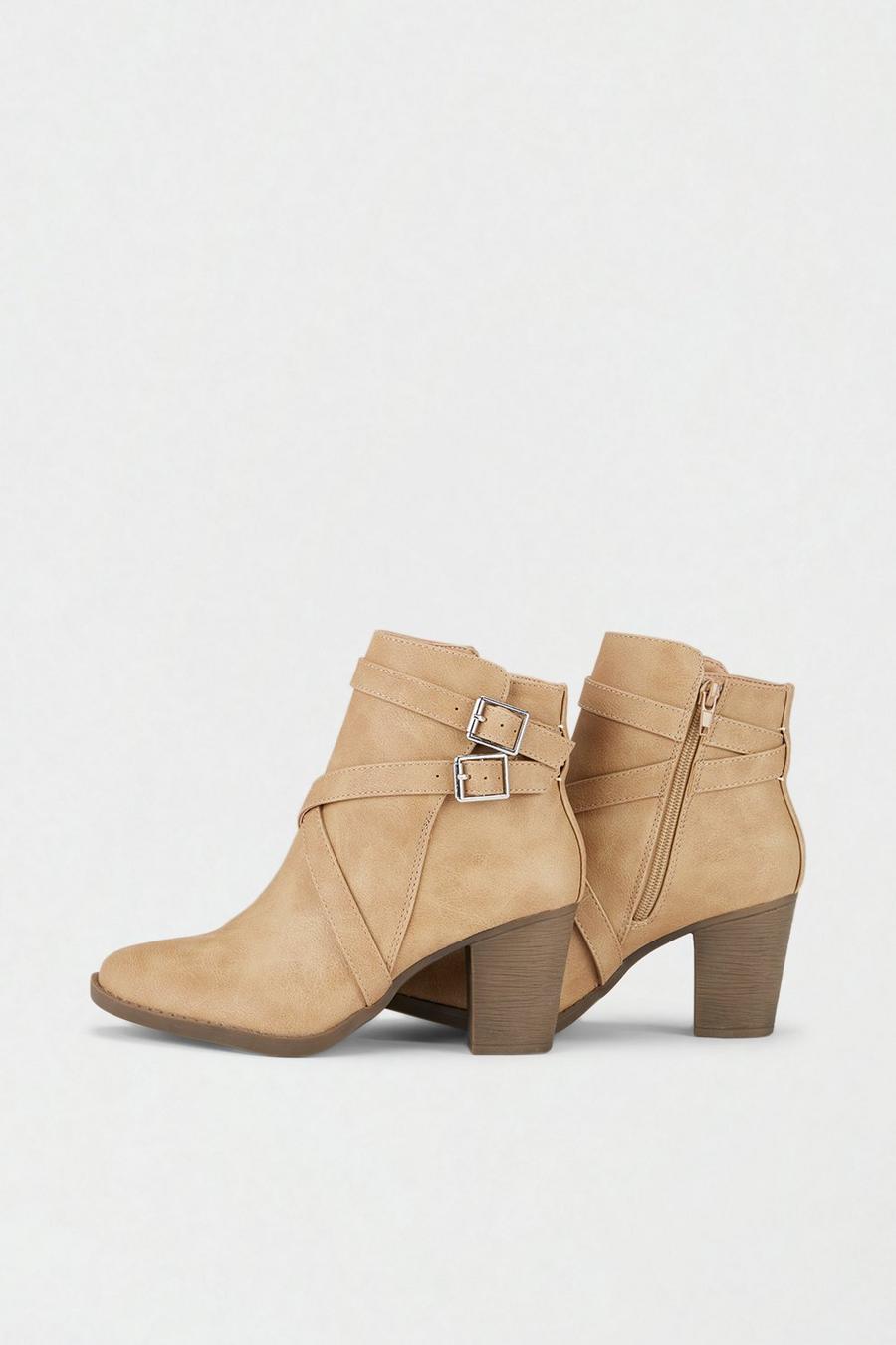 Alisha Cross Over Strap Ankle Boots