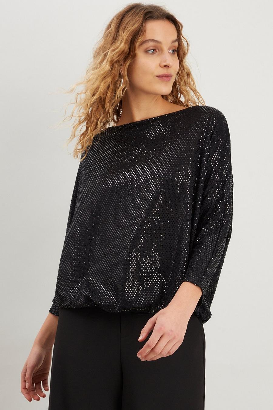 Sequin Banded Top