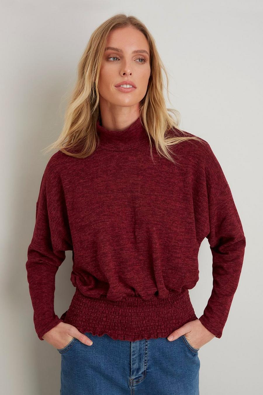 Soft Touch Roll Neck Top