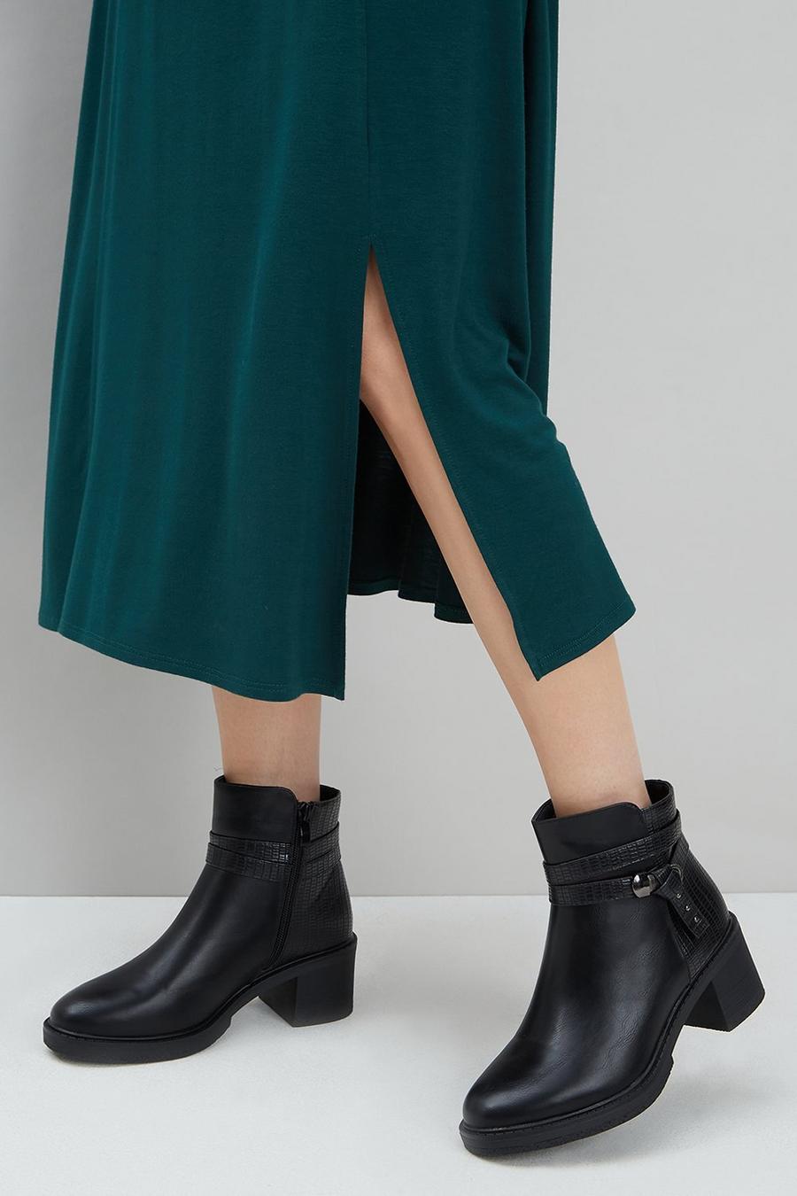 Aya Buckle Wrap Ankle Boot