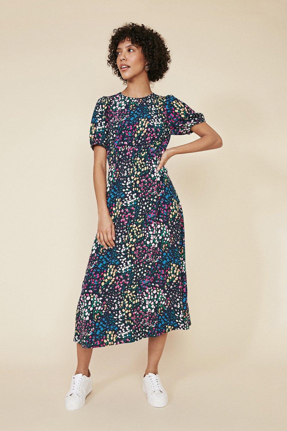 Dresses | Ditsy Print Tea Dress | Oasis