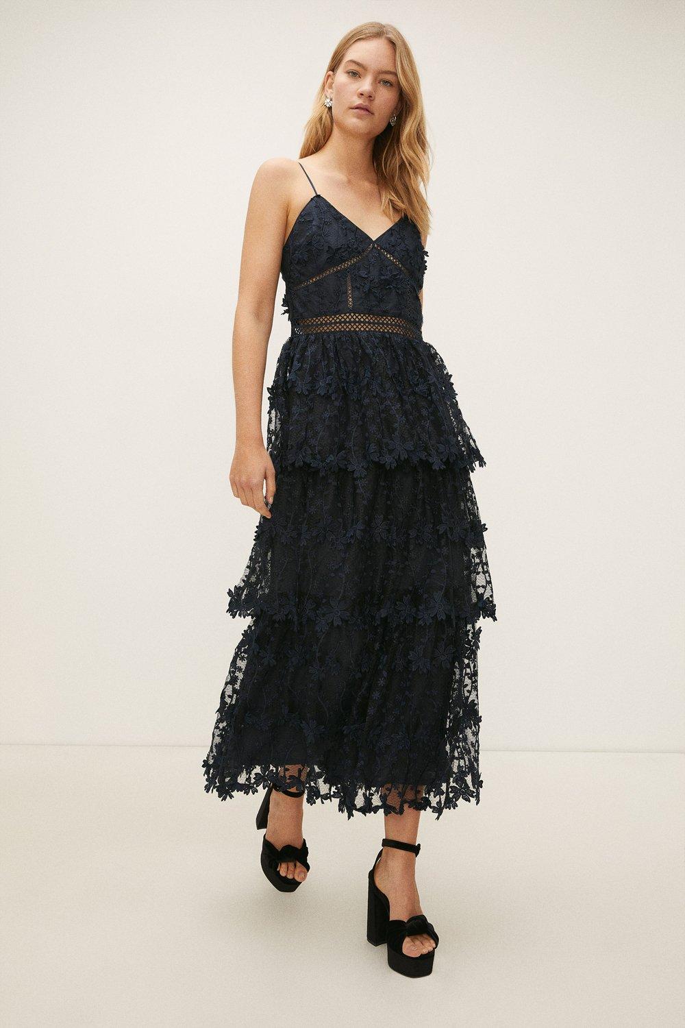 oasis lace top midi dress