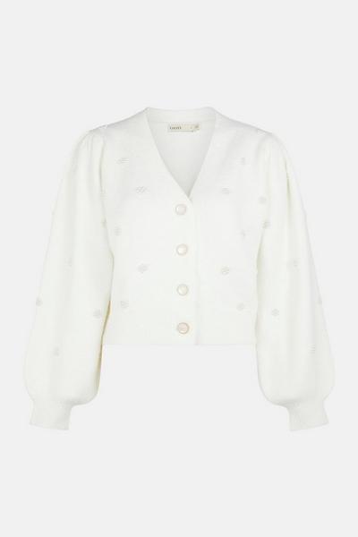 Oasis ivory Pearl Cluster Cardigan