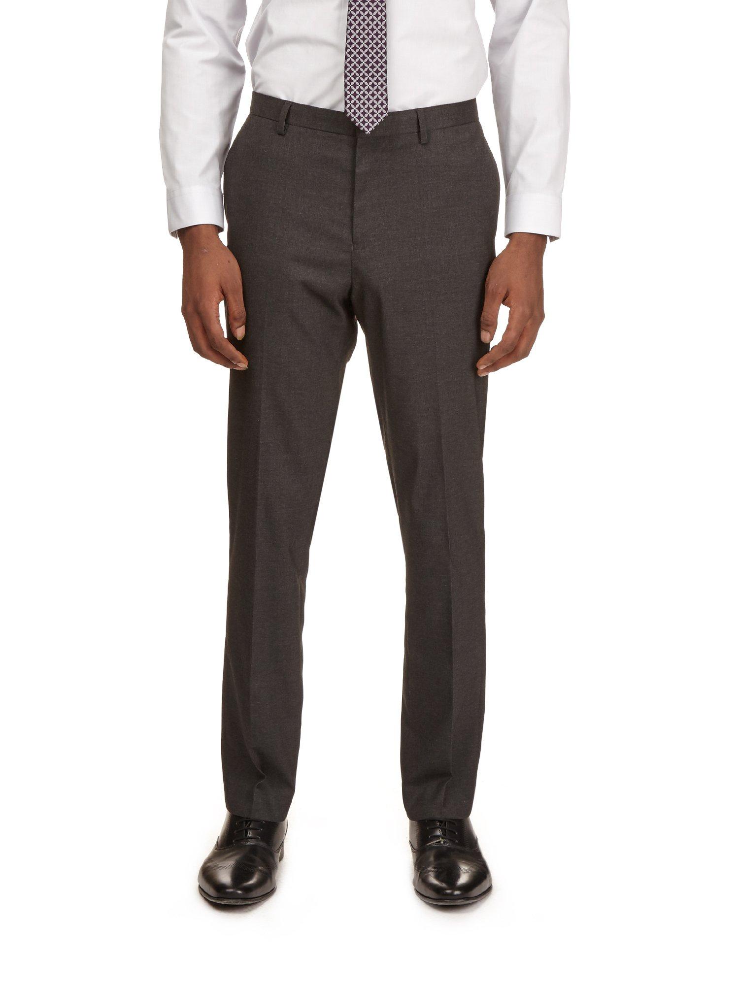 Suits Dark Grey Essential Slim Fit Suit Trousers Burton
