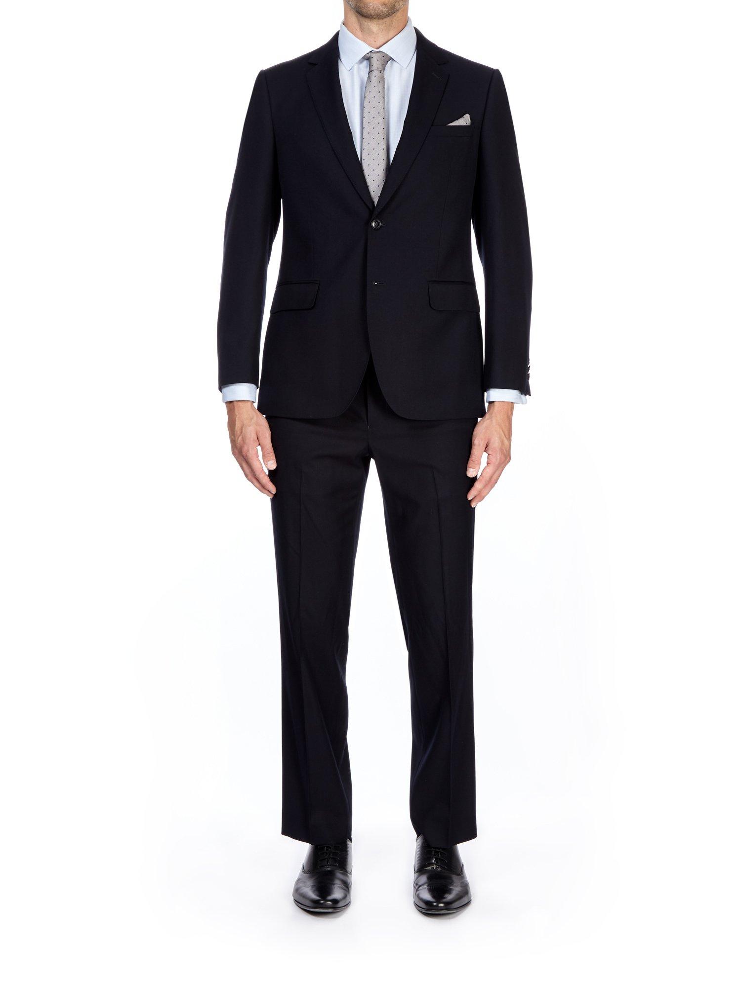 Suits Navy Tailored Fit Twill Suit Jacket Burton