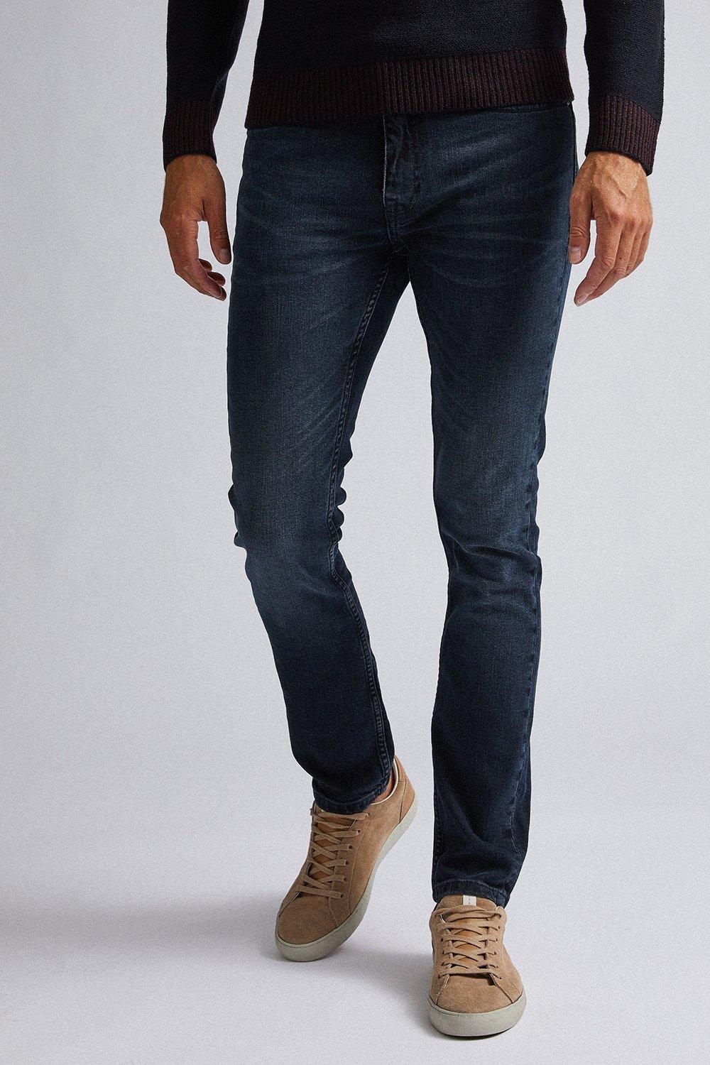Jeans | Blue Overdye Skinny Fit Jeans | Burton