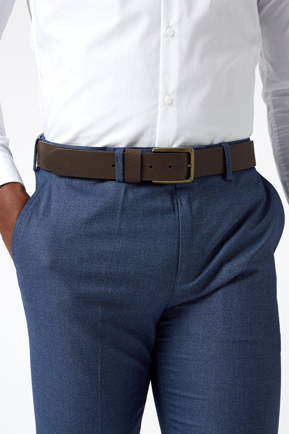 Belts | Brown Pebble Leather Ben Sherman Belt | Burton