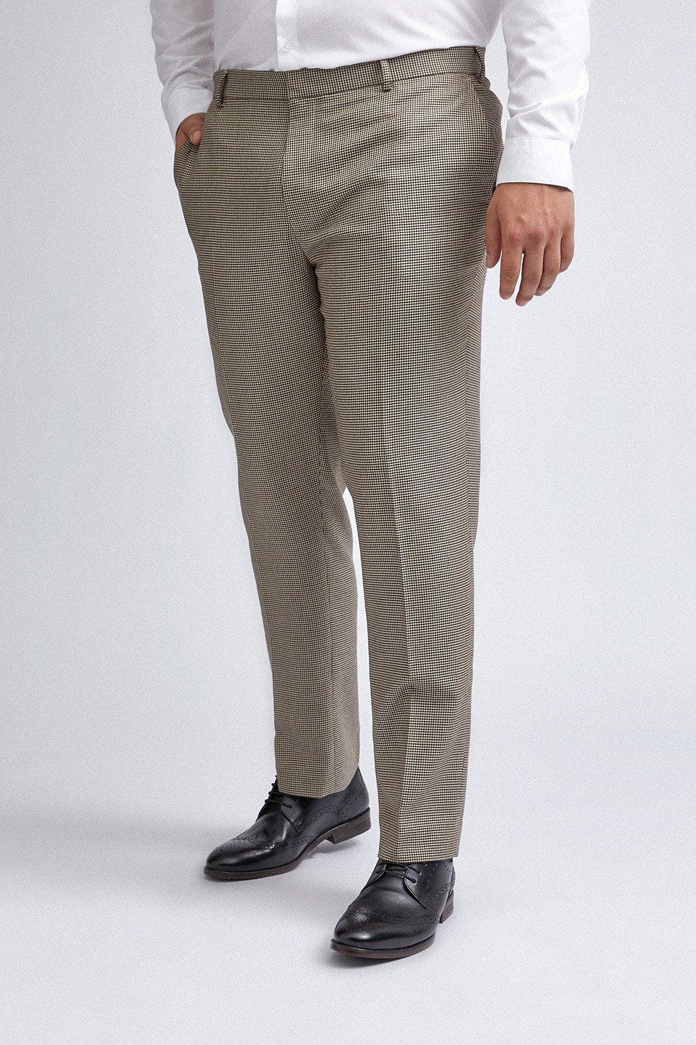 Trousers | Plus And Tall Skinny Neutral Puppytooth Trouser | Burton