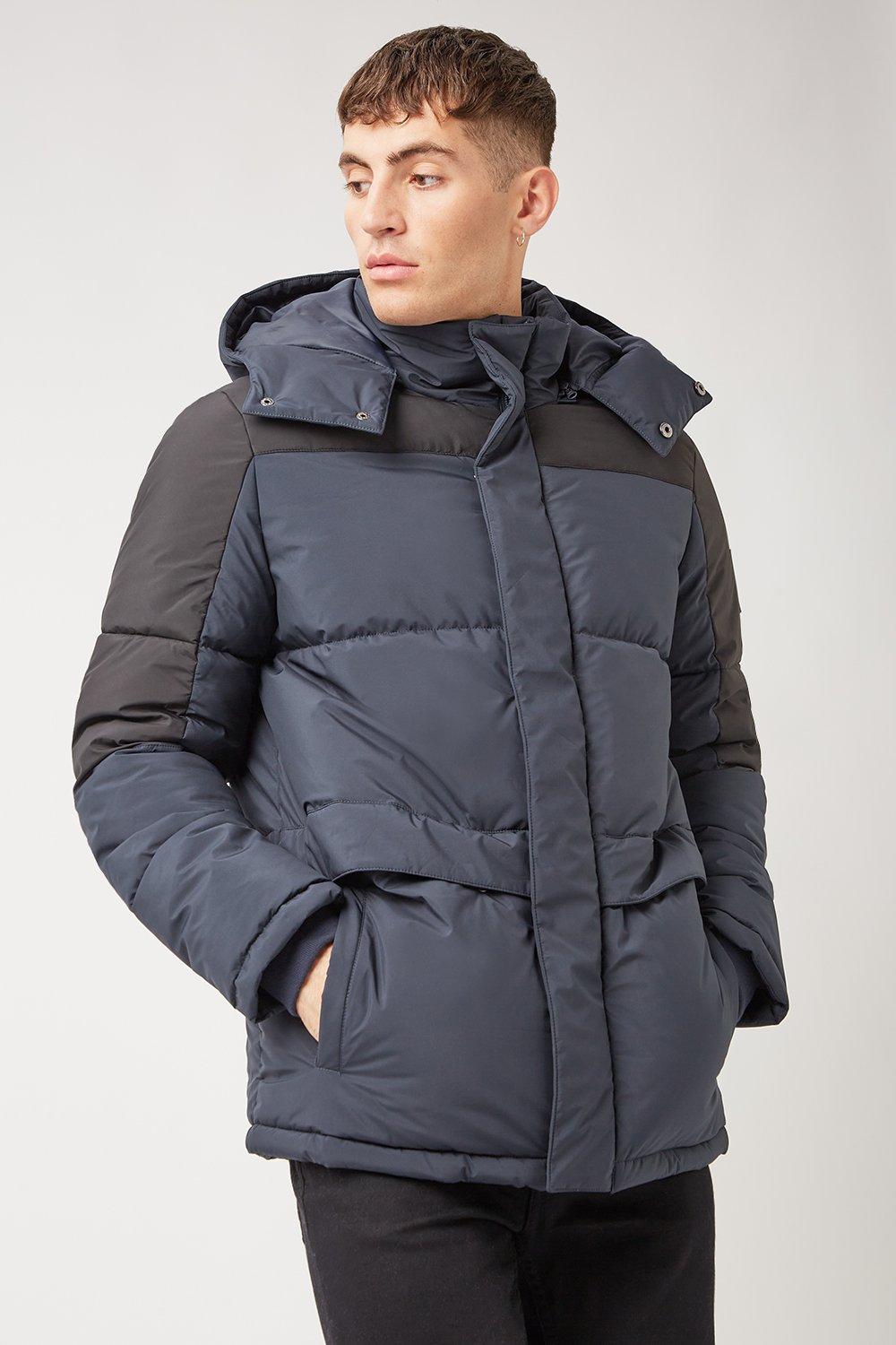 Jackets & Coats | Premium Panelled Puffer Parker Jacket | Burton