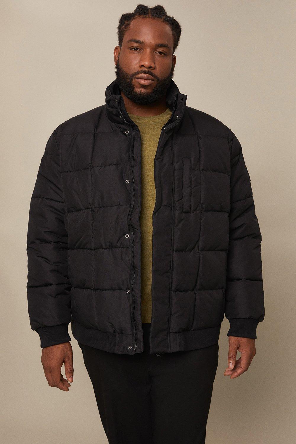 Mens Plus Black Enzo Puffer Jacket