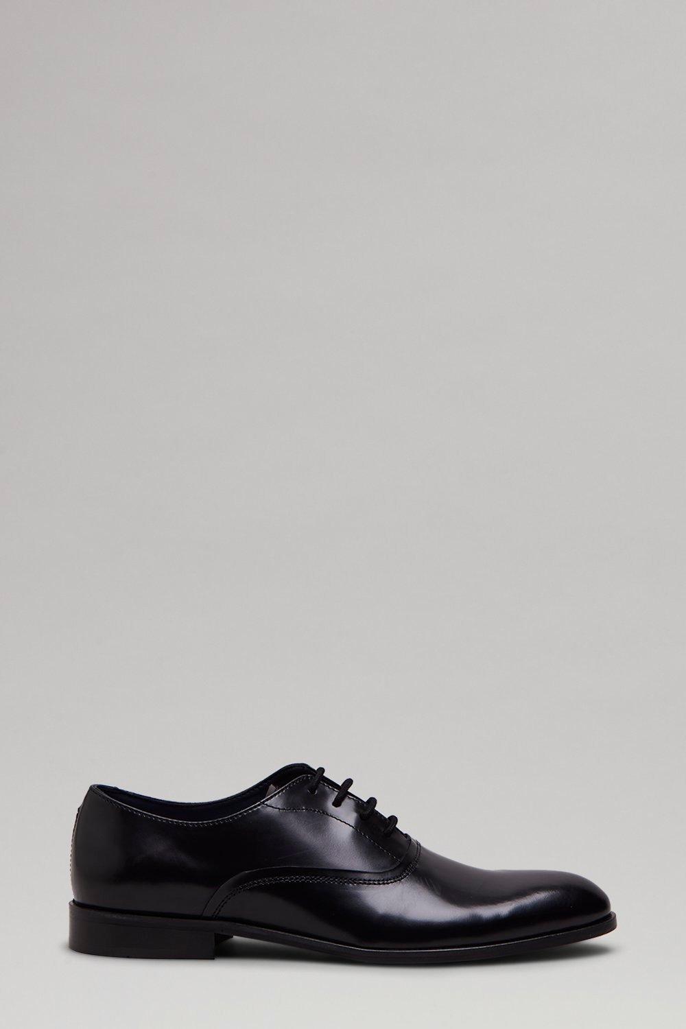 Shoes | 1904 Black Hi Shine Leather Oxford Shoes | Burton