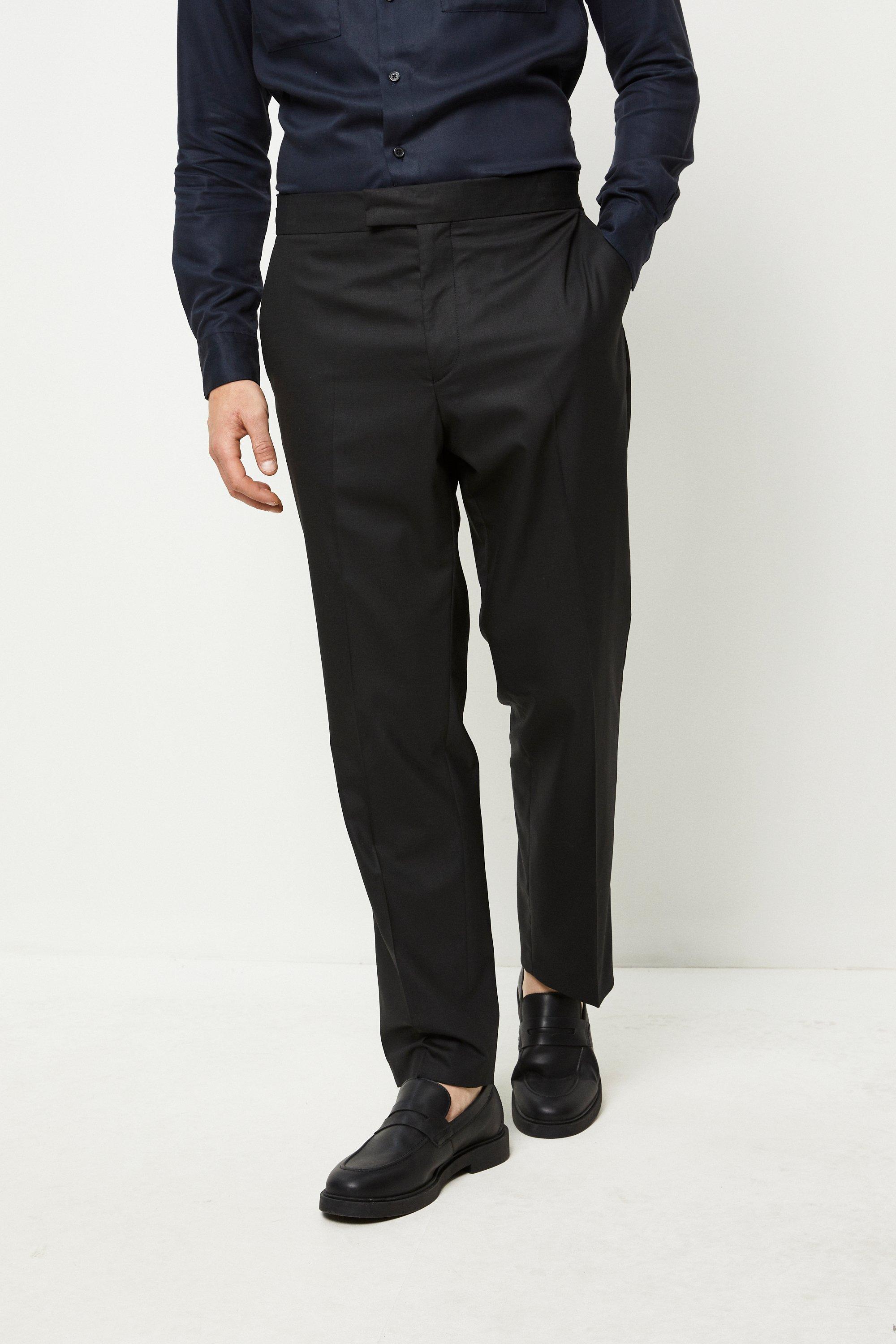 Burton 1904 Tailored Fit Black Suit Trousers | Debenhams