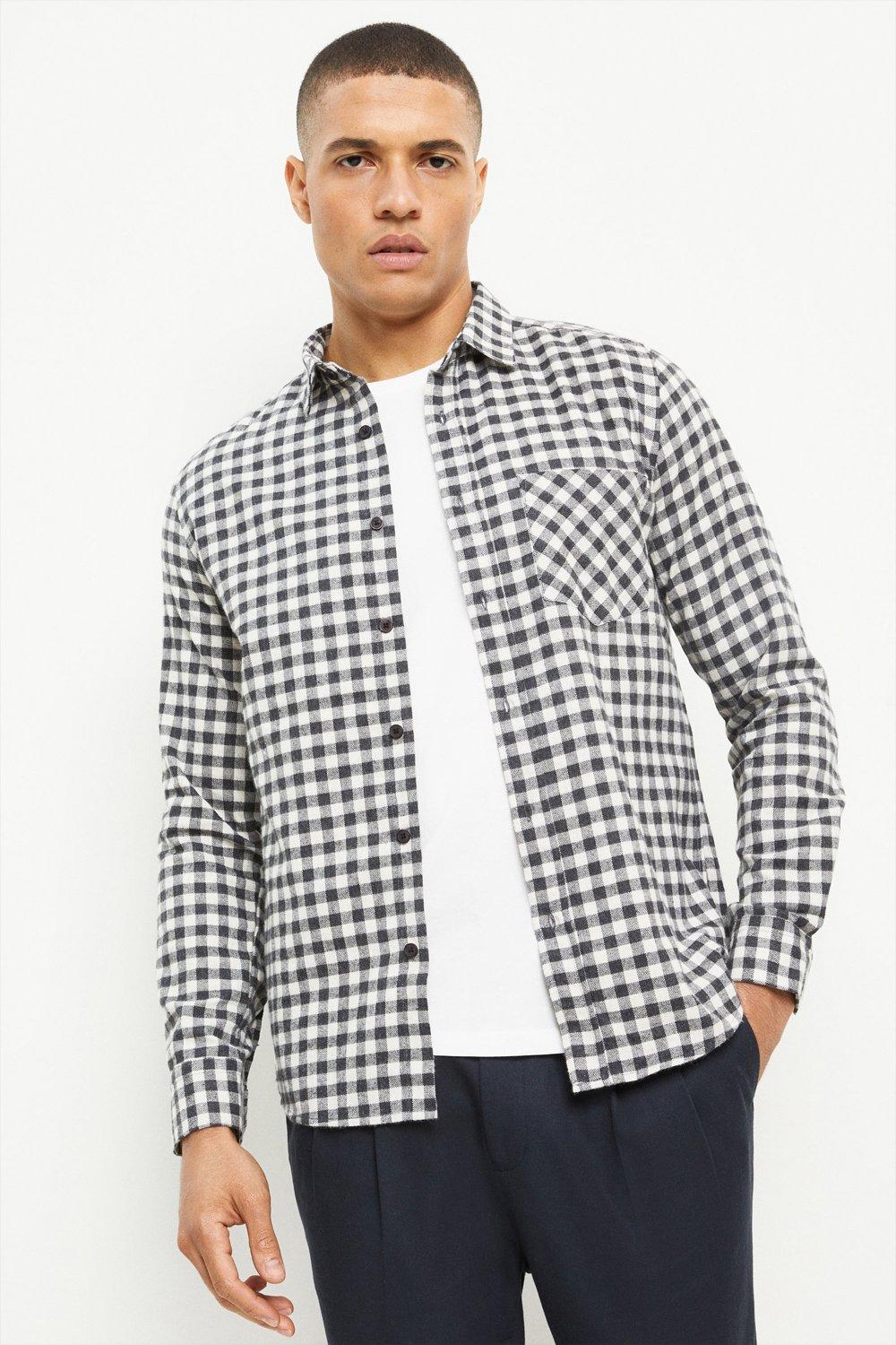 Shirts | Regular Fit Gingham Check Shirt | Burton