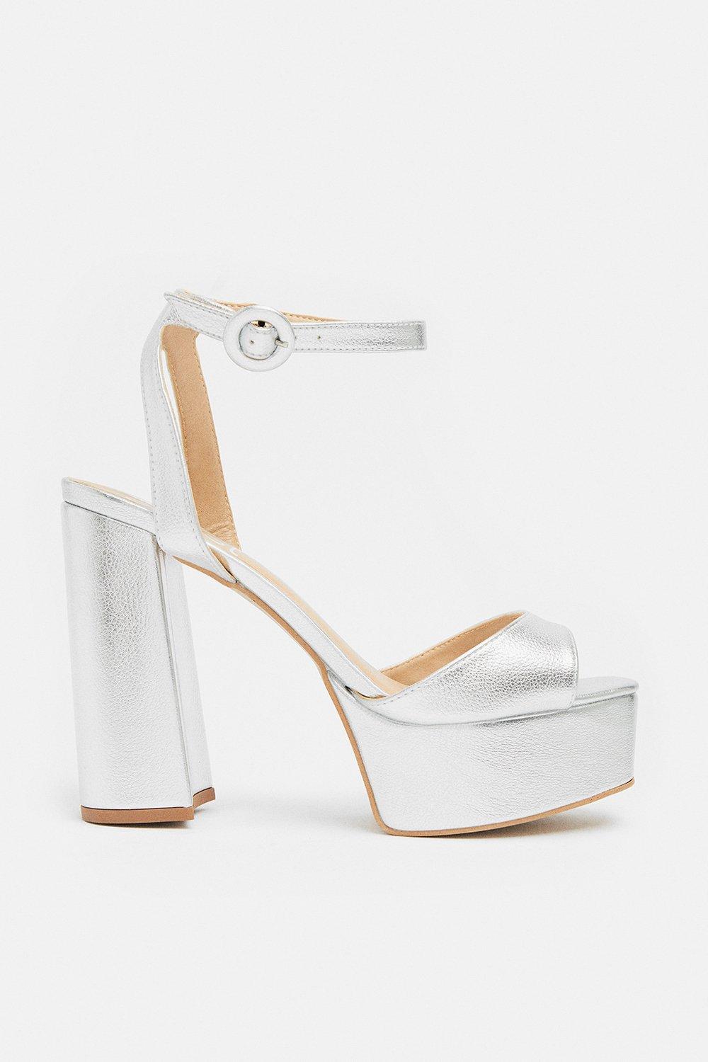 heels | Platform Chunky Block Heel With Ankle Strap | Coast