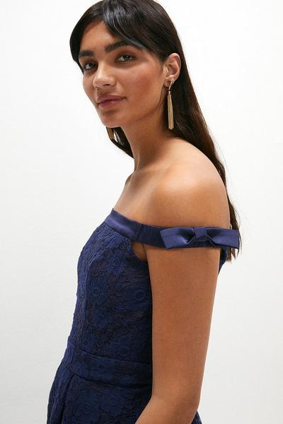 Coast navy Floral Embroidered Organza Bandeau Dress