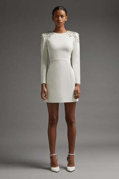 Coast  Premium Embellished Shoulder Mini Dress