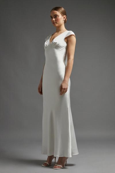 Coast ivory Cowl Back Maxi Dress With Angel Sleeve