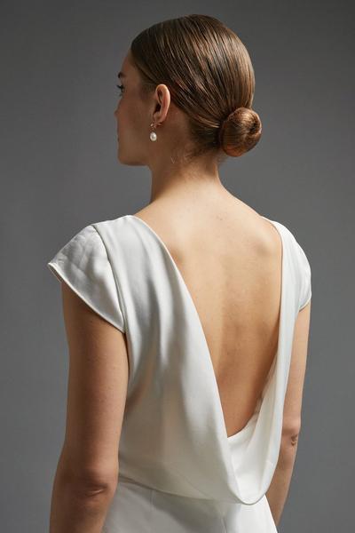 Coast ivory Cowl Back Maxi Dress With Angel Sleeve