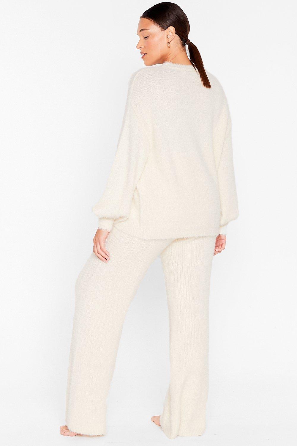 Fluffy lounge best sale set plus size