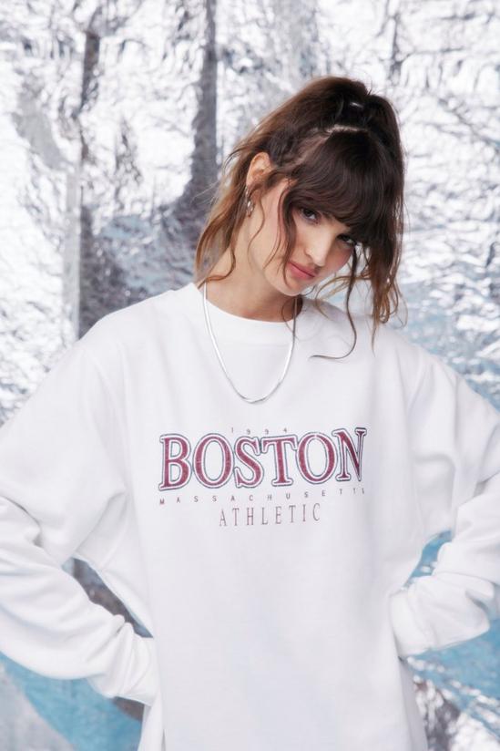 NastyGal We're Boston It Oversized Graphic Sweatshirt 4