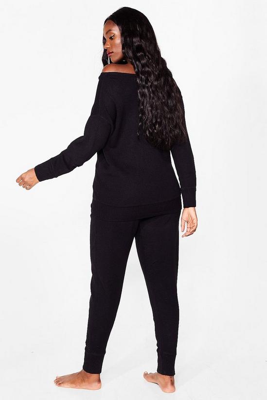 NastyGal Plus Size Knit Jumper and Joggers Set 4