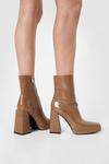 NastyGal See You Square Soon High Ankle Croc Boots thumbnail 2