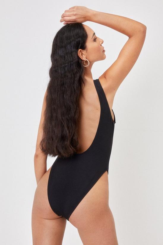 NastyGal Sea You There Notch High-Leg Swimsuit 4