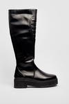 NastyGal Faux Leather Padded Knee High Boots thumbnail 3
