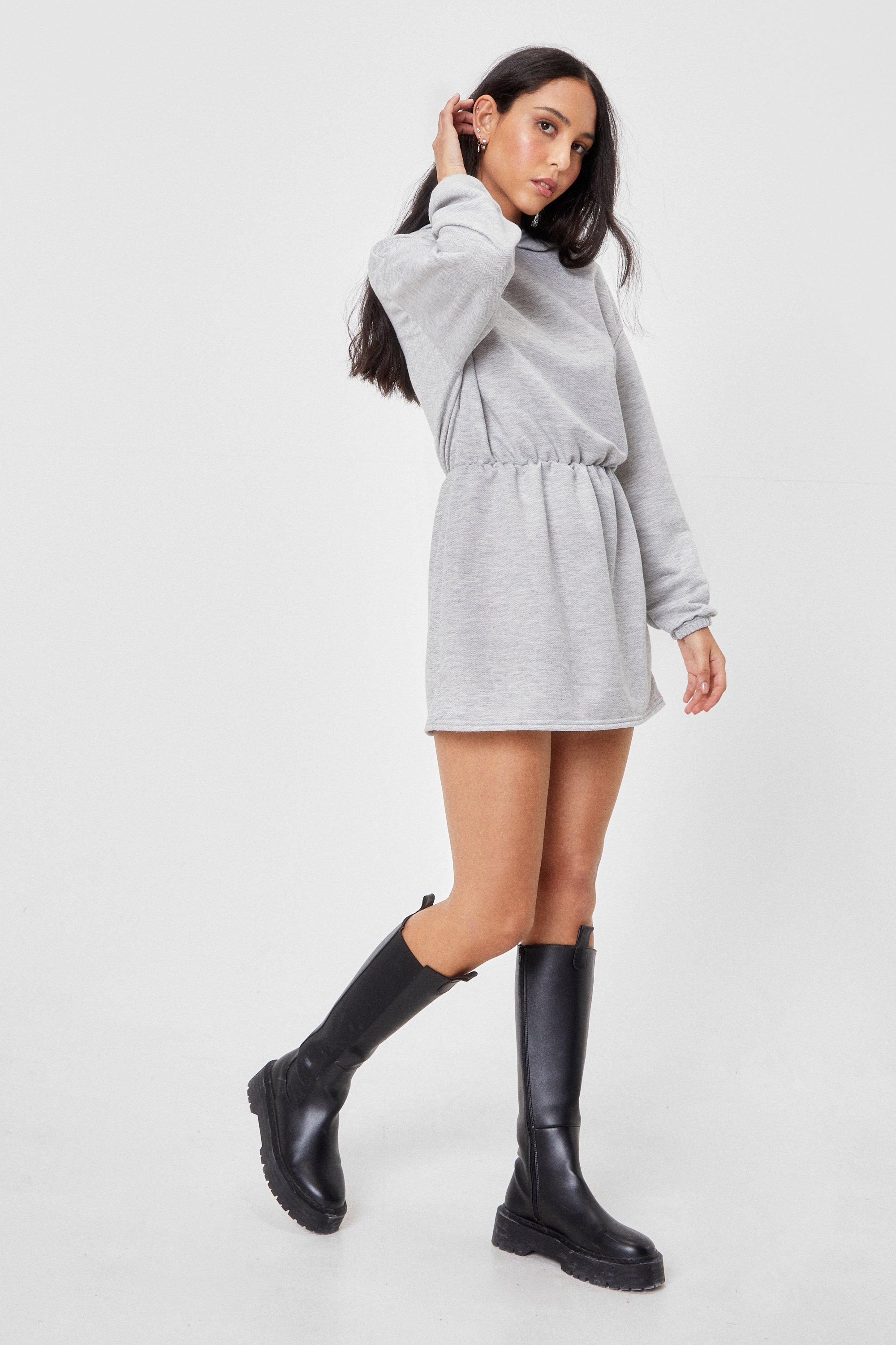 Drawstring hoodie dress sale