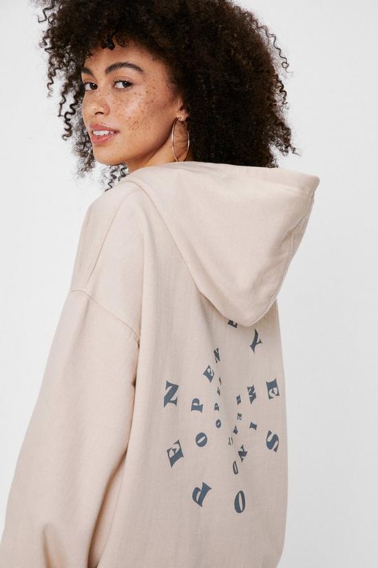 NastyGal Keep an Open Mind Oversized Graphic Back Hoodie 1