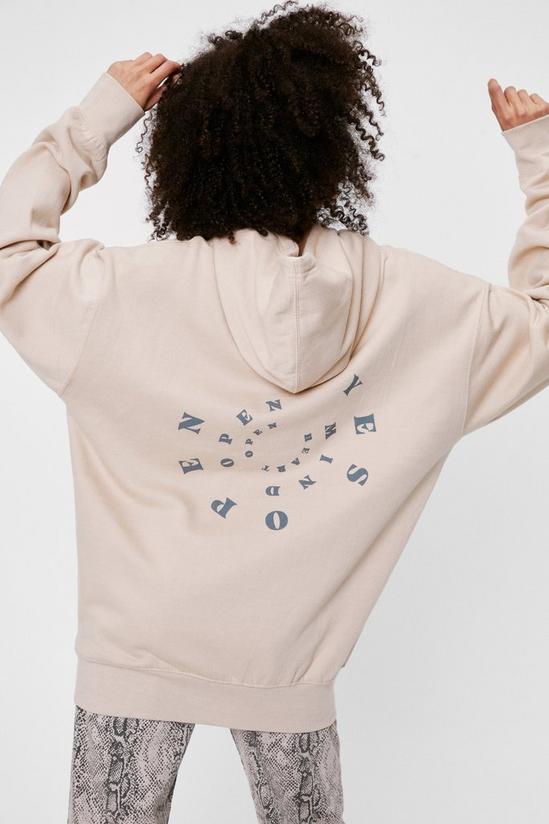 NastyGal Keep an Open Mind Oversized Graphic Back Hoodie 3