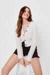 NastyGal Knitted Crew Neck Cropped Cardigan thumbnail 1