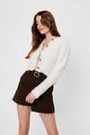 NastyGal Knitted Crew Neck Cropped Cardigan thumbnail 2