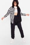 NastyGal Oh Check That Out Two-Tone Oversized Shirt thumbnail 1